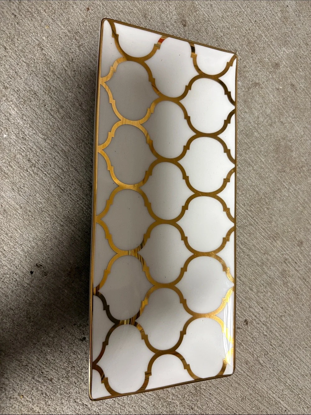 Fitz and Floyd White and White Small Trinket Tray